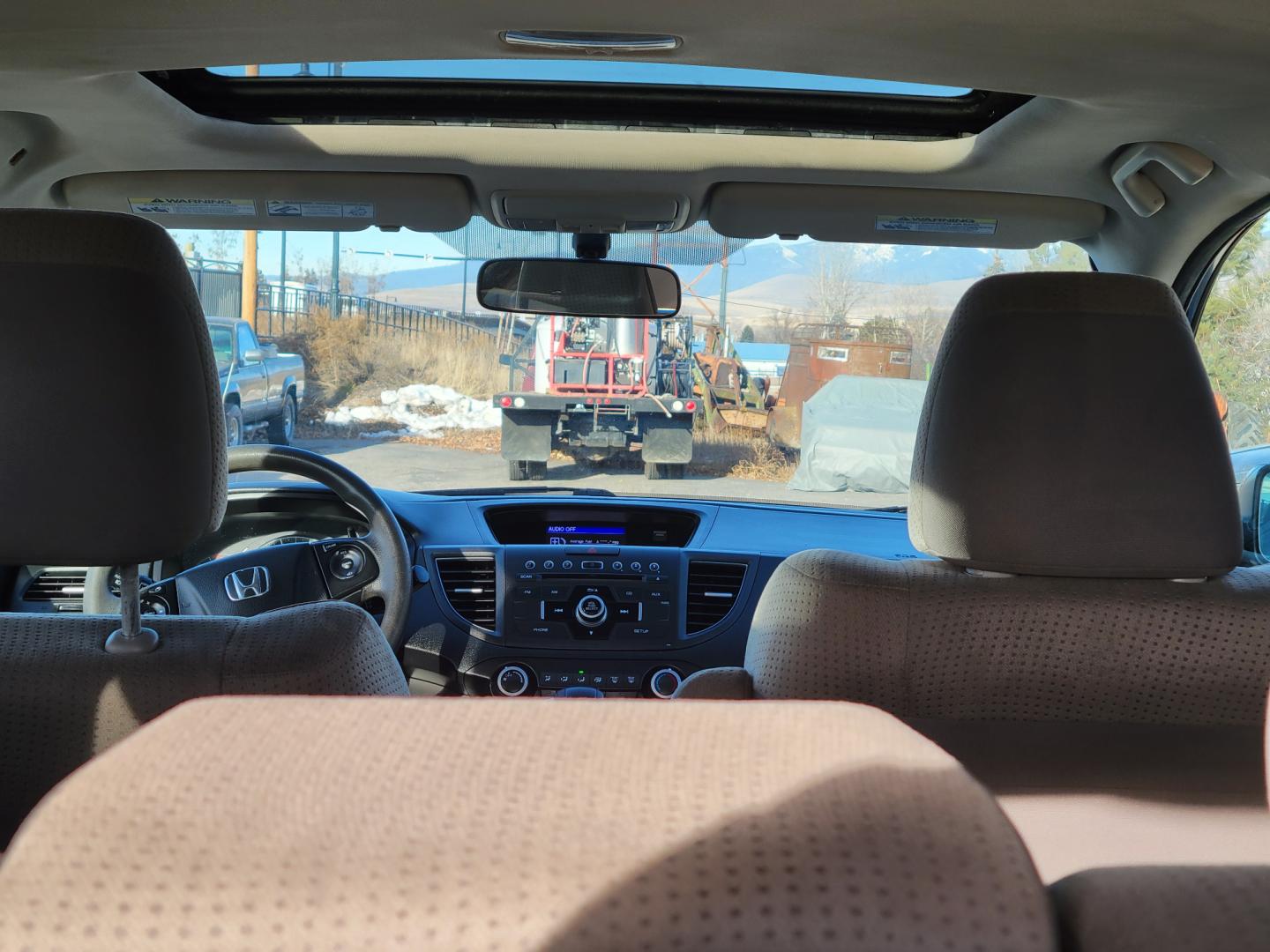 2012 Grey /Gray Honda CR-V EX (2HKRM4H50CH) with an 2.4L I4 engine, 5 Speed Automatic transmission, located at 450 N Russell, Missoula, MT, 59801, (406) 543-6600, 46.874496, -114.017433 - Nice AWD SUV. Automatic Transmission. Air. Cruise. Tilt. Power Sunroof. Power Windows and Locks., AM FM CD. Backup Camera - Photo#8